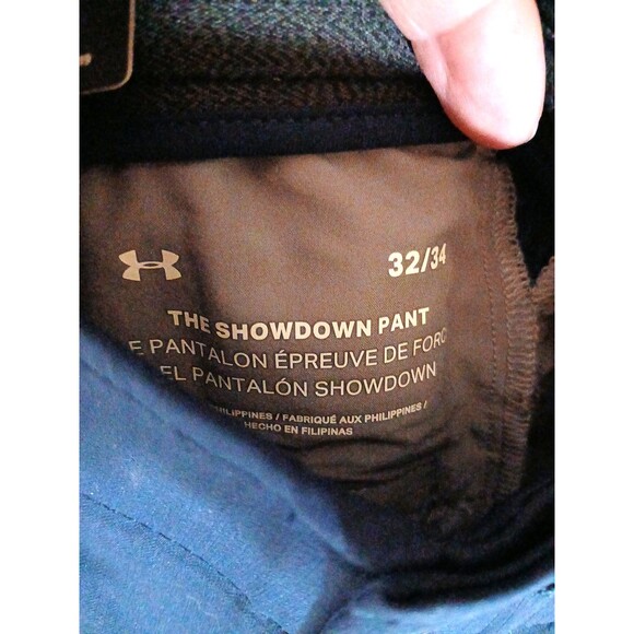 NWT's Men's 32/34 Under Armour Showdown Performance Golf Pants Lot of 2 Navy/Tan - Picture 10 of 13